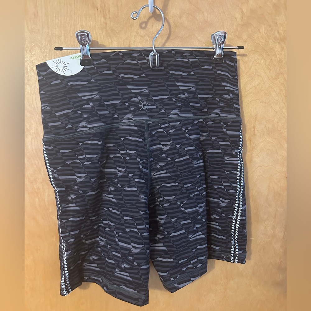 OFFLINE By Aerie Goals Crochet Inset 5" Bike Short NWT L